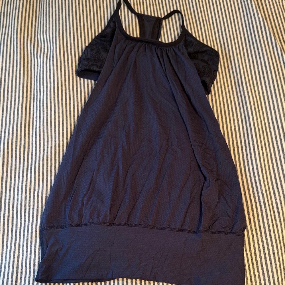 Lululemon Navy Blue Bra Tank Top